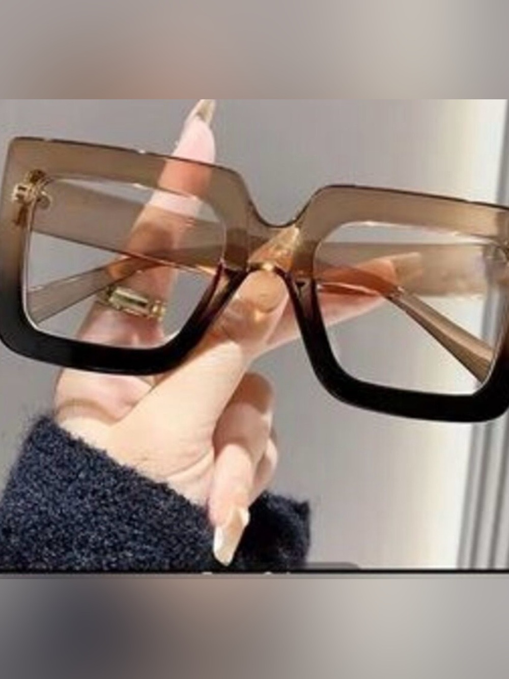 Oversized Ombré Square Gradient Sunglasses